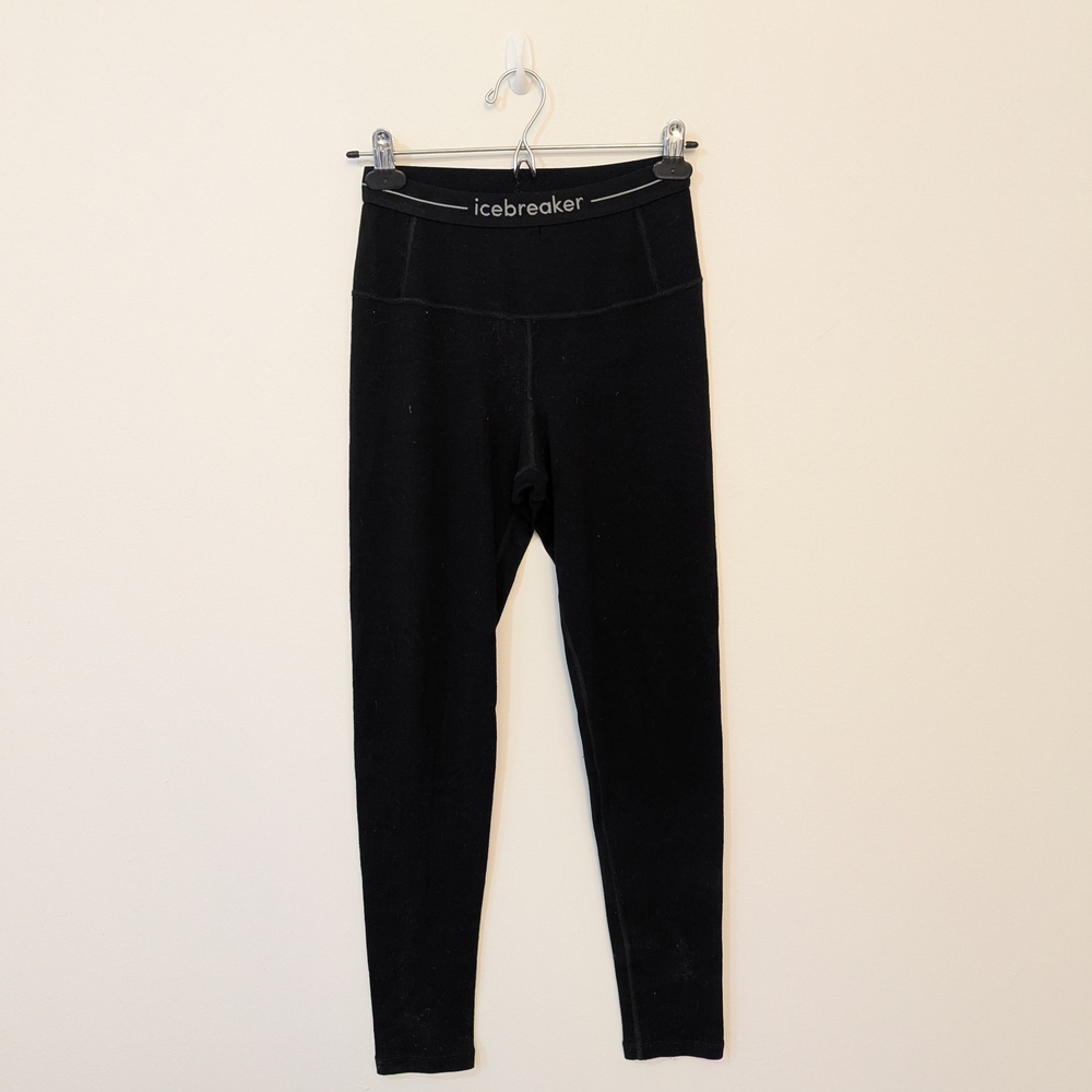 Icebreaker Black Leggings / NEEDS REPAIR